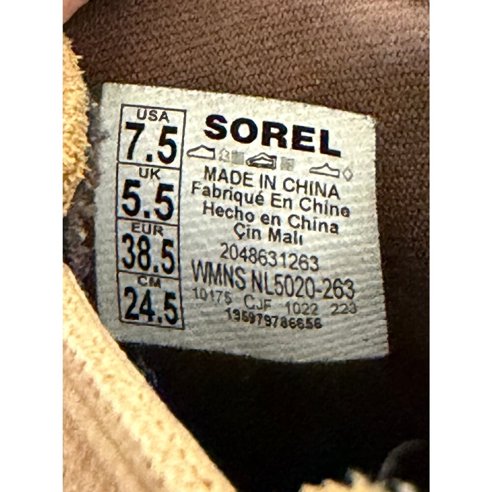 SOREL Evie II Wedge Chelsea Boot in Caribou Buff Gum Tan Suede Women’s 7.5 - Picture 12 of 12